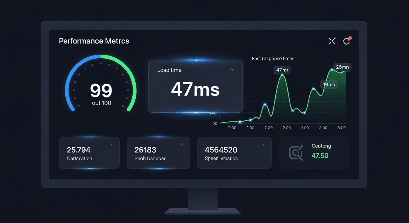 Speed optimization showing under 50ms widget load times